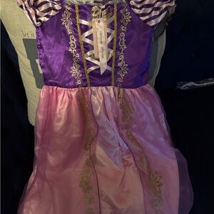 Disney Enchanted Purple and Pink Dress with Gold Details